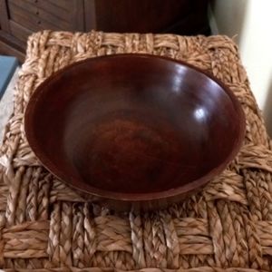 TEAK large wooden bowl